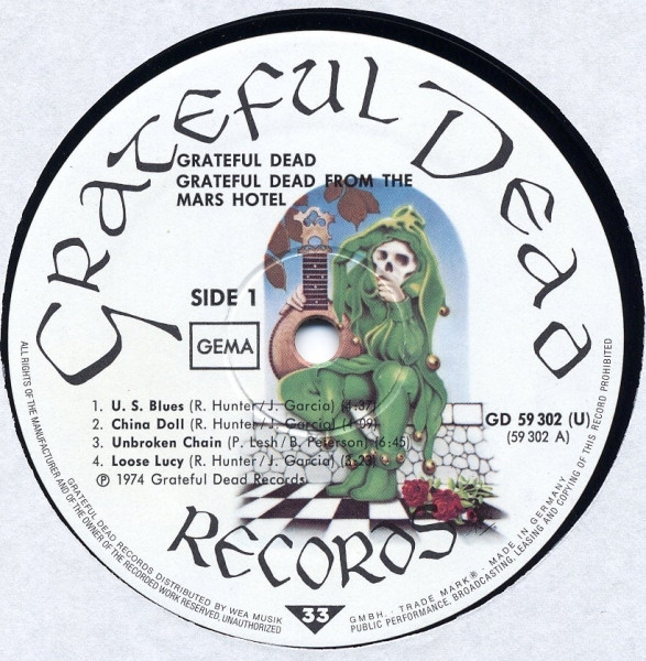 Grateful Dead* - From The Mars Hotel (LP, Album)