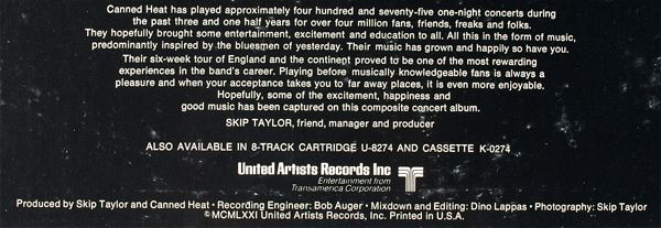 Canned Heat - Recorded Live In Europe (LP, All)