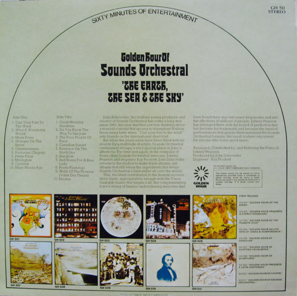 Sounds Orchestral - Golden Hour Of Sounds Orchestral - The Earth, The Sea & The Sky (LP, Comp)