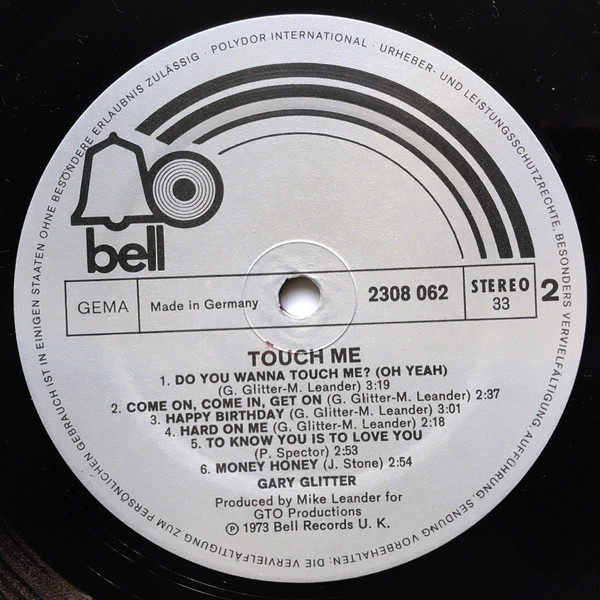 Gary Glitter - Touch Me (LP, Album, Gat)