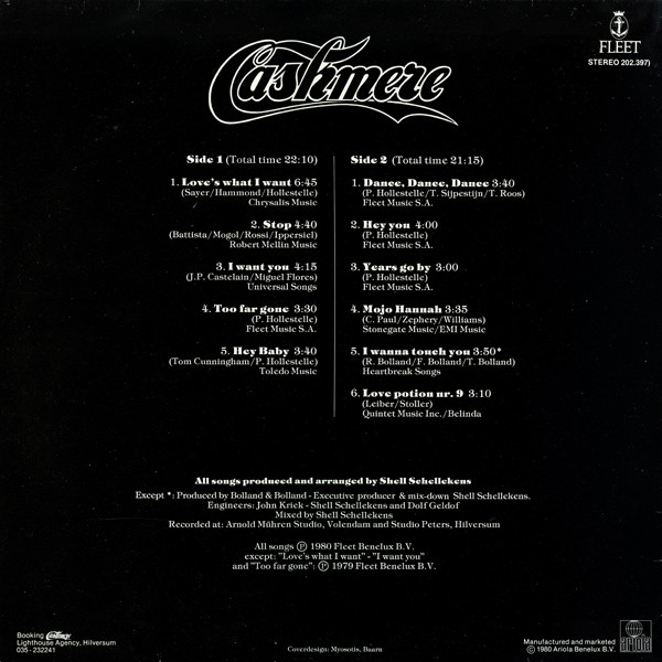 Cashmere - Cashmere (LP, Album, Whi)