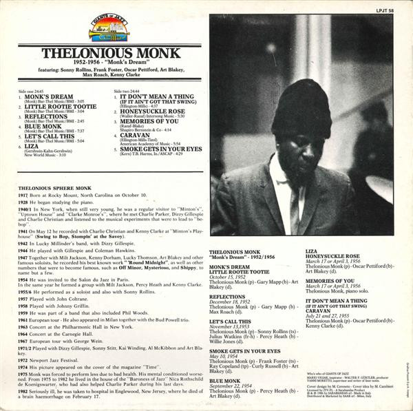 Thelonious Monk - Monk's Dream (LP, Comp)