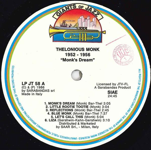 Thelonious Monk - Monk's Dream (LP, Comp)