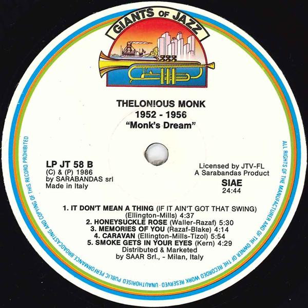 Thelonious Monk - Monk's Dream (LP, Comp)