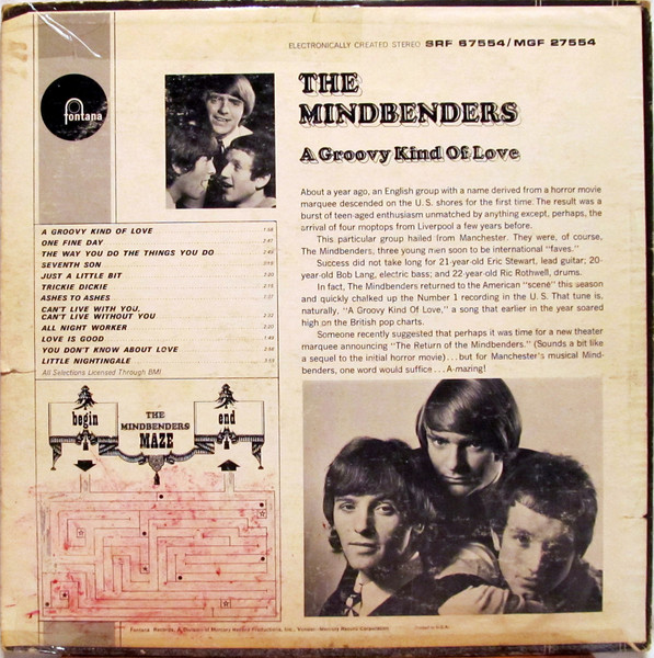 The Mindbenders - A Groovy Kind Of Love (LP, Album, Mono, RE)
