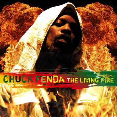 Chuck Fenda* - The Living Fire (LP, Album, Ltd)
