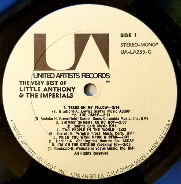 Little Anthony & The Imperials - The Very Best Of Little Anthony & The Imperials (LP, Comp, Mono, RP, All)