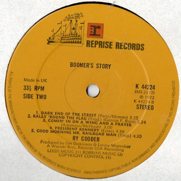 Ry Cooder - Boomer's Story (LP, Album)
