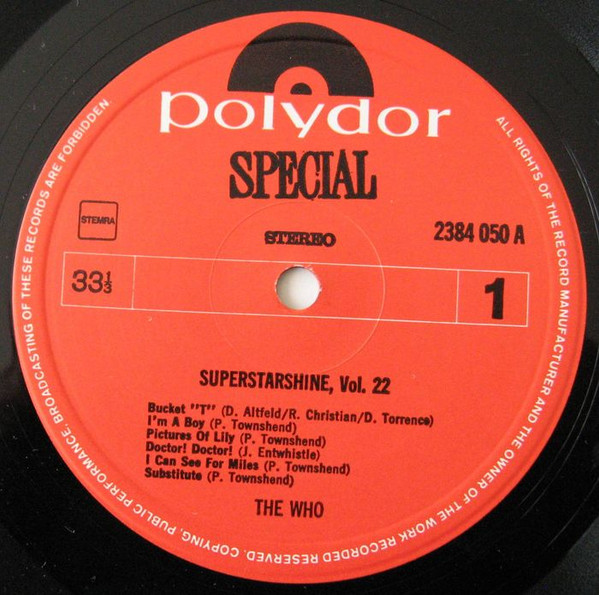 The Who - Superstarshine Vol. 22 (LP, Comp)
