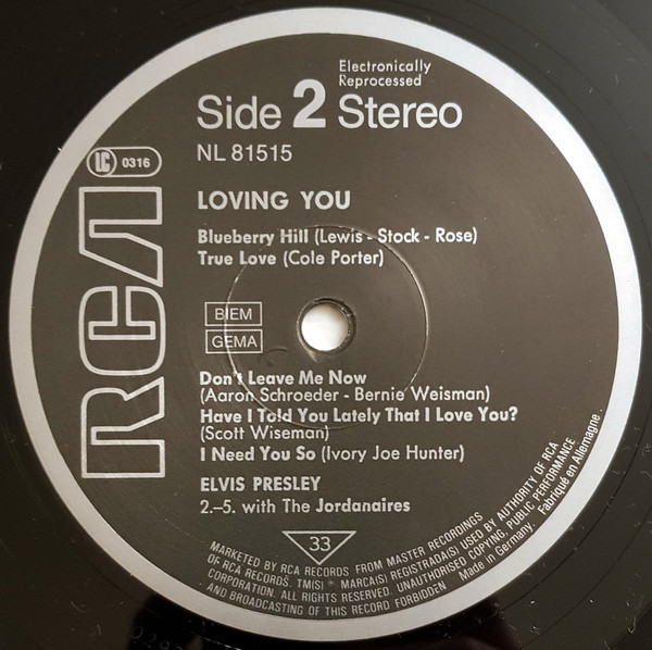 Elvis Presley - Loving You (LP, Album, RE)