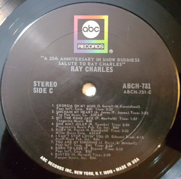 Ray Charles - A 25th Anniversary In Show Business Salute To Ray Charles (2xLP, Comp)