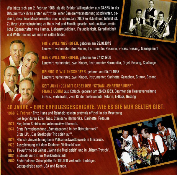 Die Stoakogler - 40 Goldene Jahre (CD, Album)