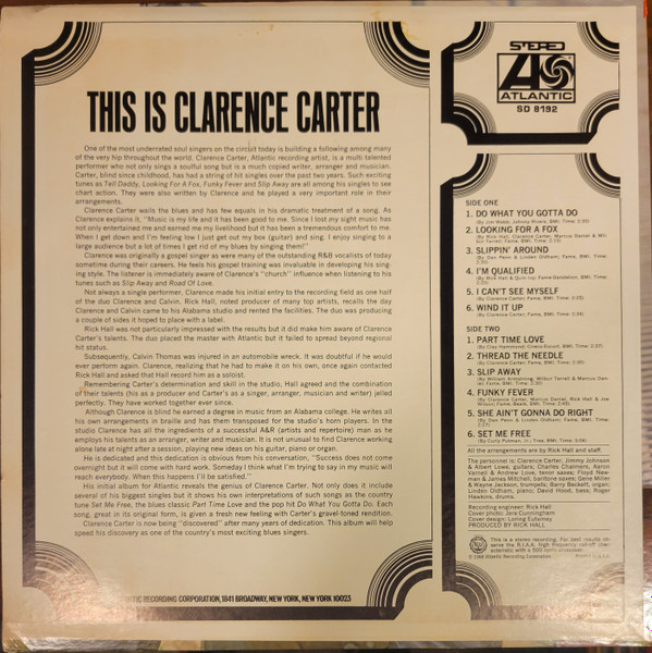 Clarence Carter - This Is Clarence Carter (LP, Album, Mon)