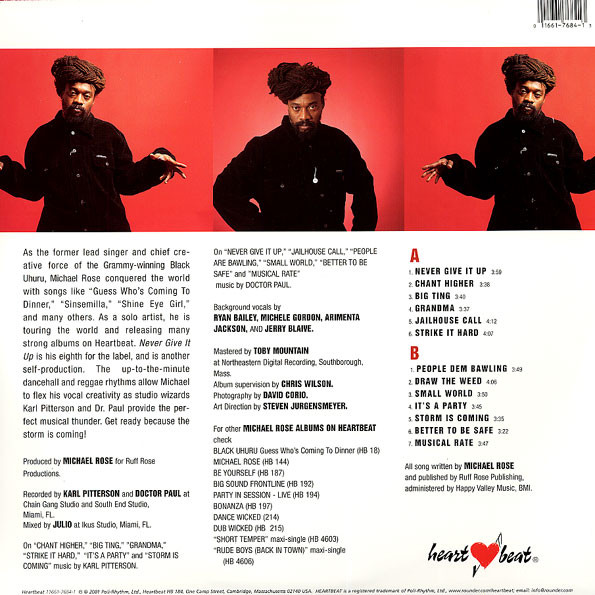 Michael Rose - Never Give It Up (LP, Album)