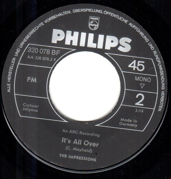 The Impressions - We're A Winner / It's All Over (7
