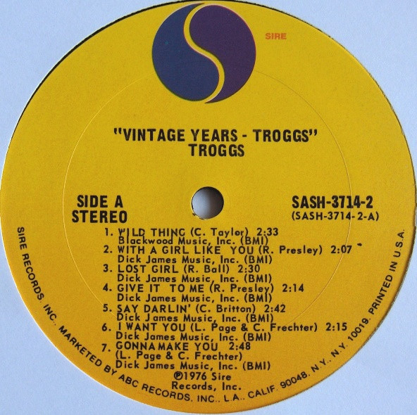 The Troggs - The Vintage Years (2xLP, Comp, San)