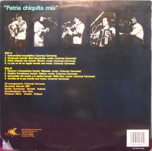 Cutumay Camones De El Salvador* - Patria Chiquita Mía (LP)