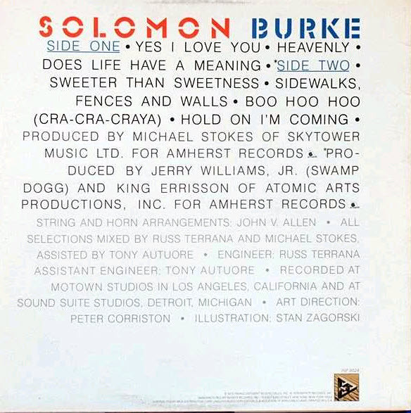 Solomon Burke - Sidewalks, Fences And Walls (LP, Album)