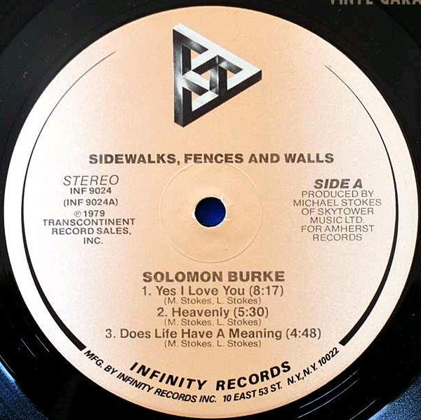 Solomon Burke - Sidewalks, Fences And Walls (LP, Album)