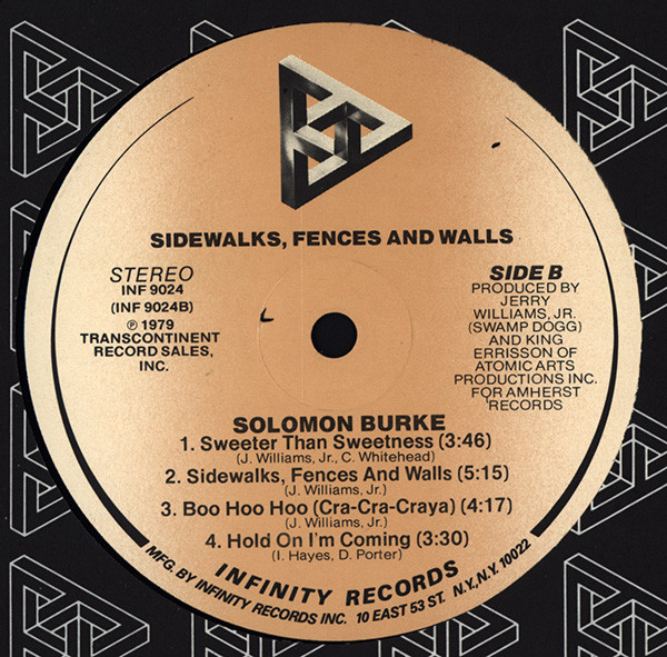 Solomon Burke - Sidewalks, Fences And Walls (LP, Album)