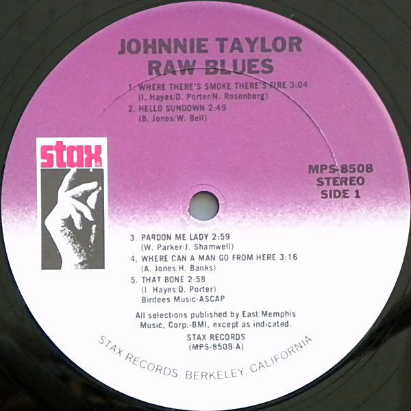 Johnnie Taylor - Raw Blues (LP, Album, RE)