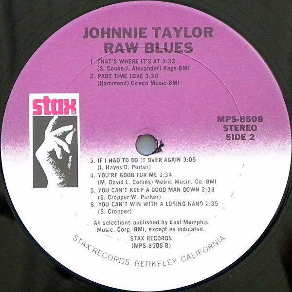Johnnie Taylor - Raw Blues (LP, Album, RE)
