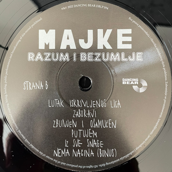 Majke - Razum I Bezumlje (LP, Album, RE, RM)