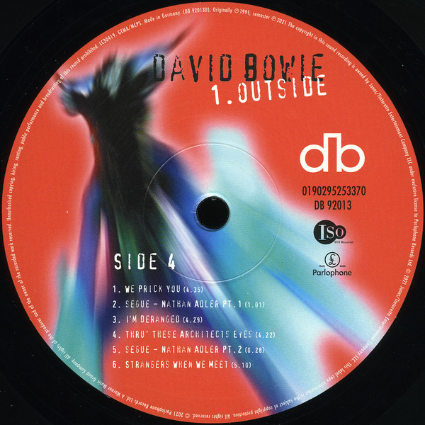 David Bowie - 1. Outside (The Nathan Adler Diaries: A Hyper Cycle) (2xLP, Album, RE, RM, RP)