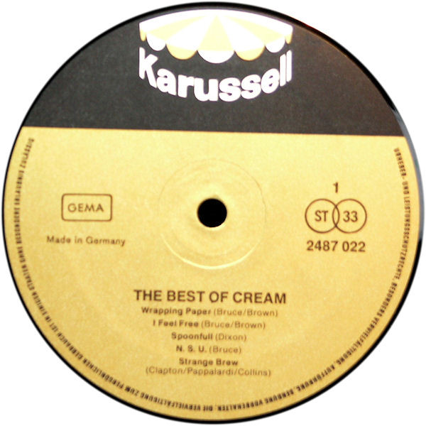 Cream (2) - The Best Of Cream (2xLP, Comp)