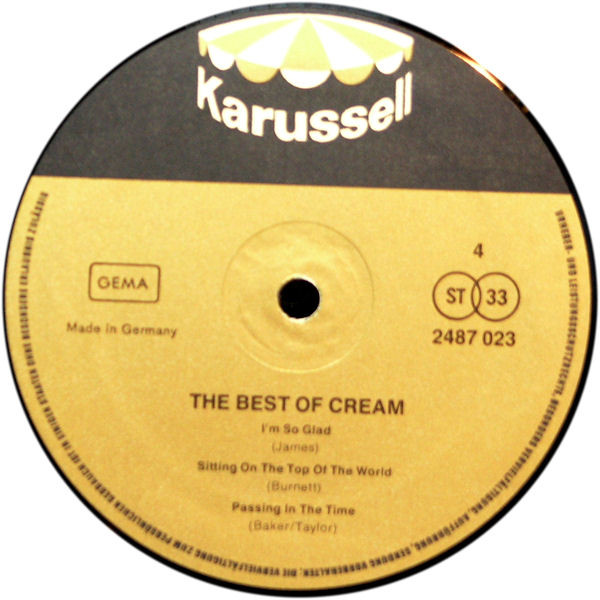 Cream (2) - The Best Of Cream (2xLP, Comp)