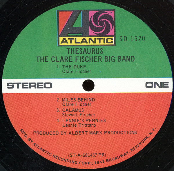 The Clare Fischer Big Band* - Thesaurus (LP, Album, PR)