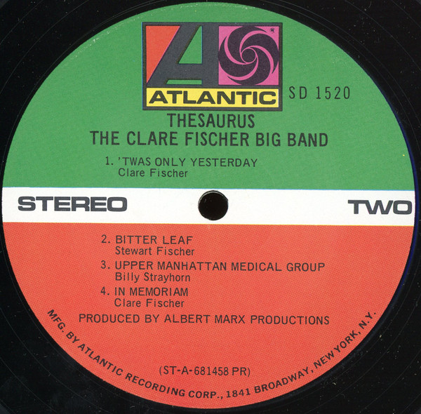 The Clare Fischer Big Band* - Thesaurus (LP, Album, PR)