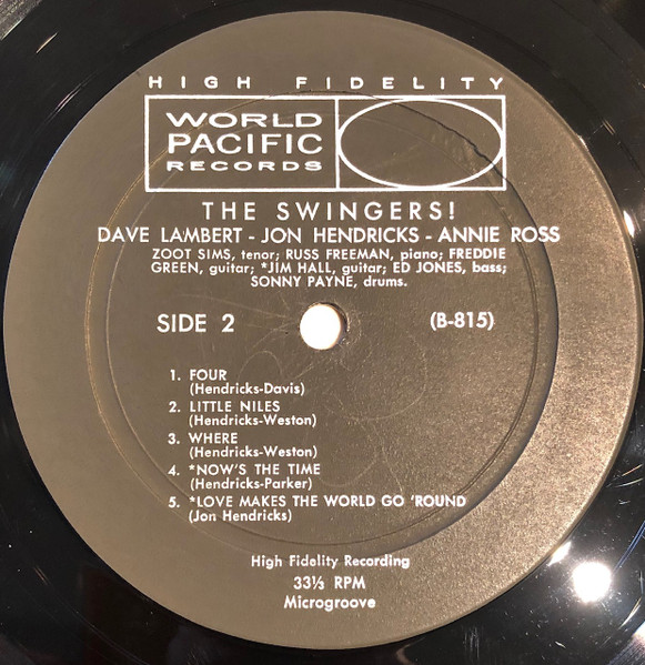 Lambert, Hendricks & Ross With Zoot Sims - The Swingers! (LP, Album, Mono)