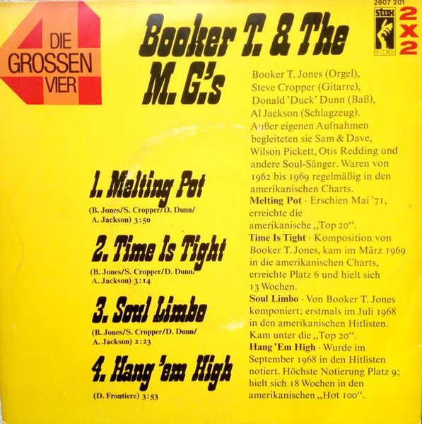 Booker T. & The M. G.'s* - Die Grossen Vier Von Booker T. & The M. G.'s (2x7