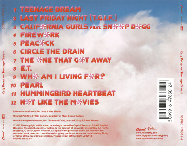 Katy Perry - Teenage Dream (CD, Album, Opt)