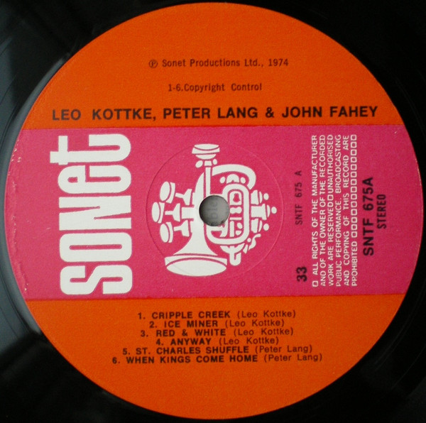 Leo Kottke / Peter Lang / John Fahey - Leo Kottke / Peter Lang / John Fahey (LP, Album)