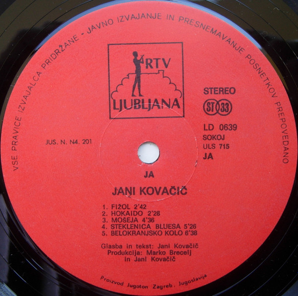 Jani Kovačič - Ulica Talcev (LP, Album)