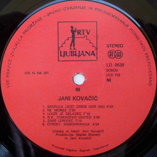 Jani Kovačič - Ulica Talcev (LP, Album)