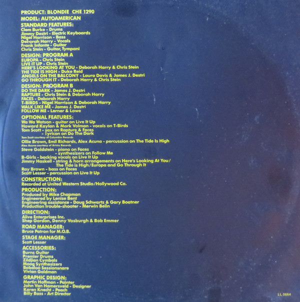Blondie - Autoamerican (LP, Album)