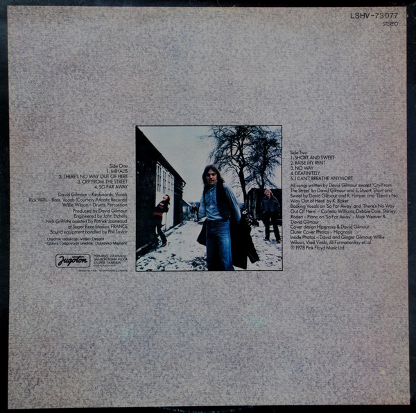 David Gilmour - David Gilmour (LP, Album, Gat)