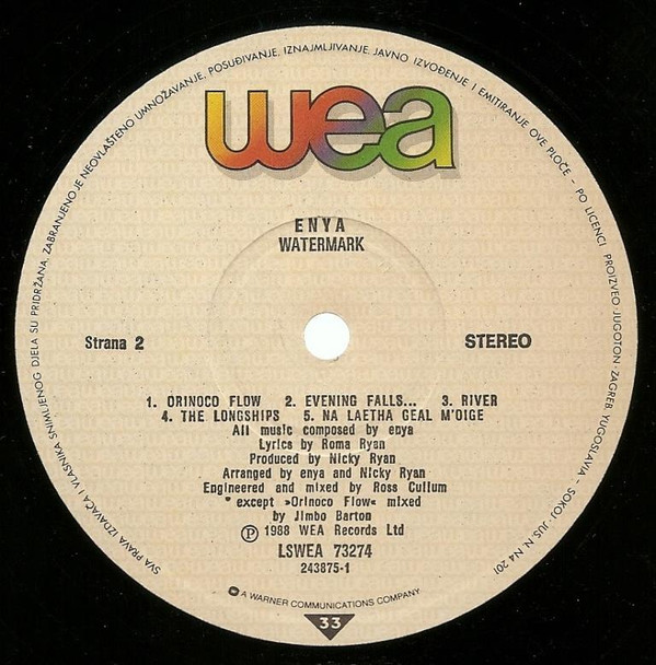 Enya - Watermark (LP, Album)