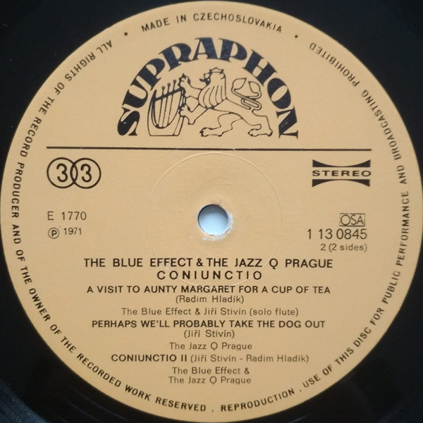 The Blue Effect â€¢ The Jazz Q Prague* - Coniunctio (LP, Album, RP)