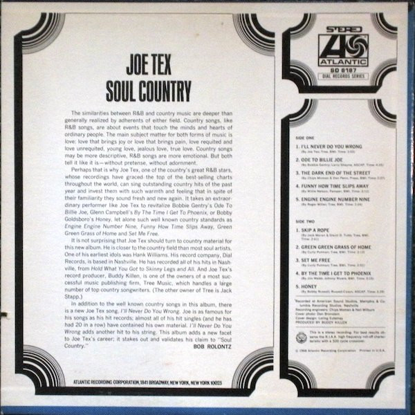 Joe Tex - Soul Country (LP, Album)