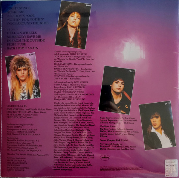 Cinderella (3) - Night Songs (LP, Album, RE, 180)