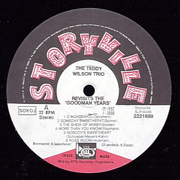 Teddy Wilson Trio - Revisits The Goodman Years (LP, Album)