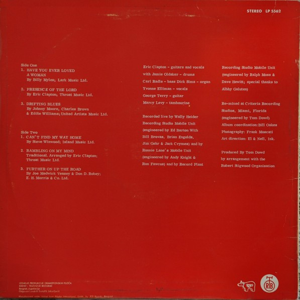 Eric Clapton - E.C. Was Here (LP, Album, RP)