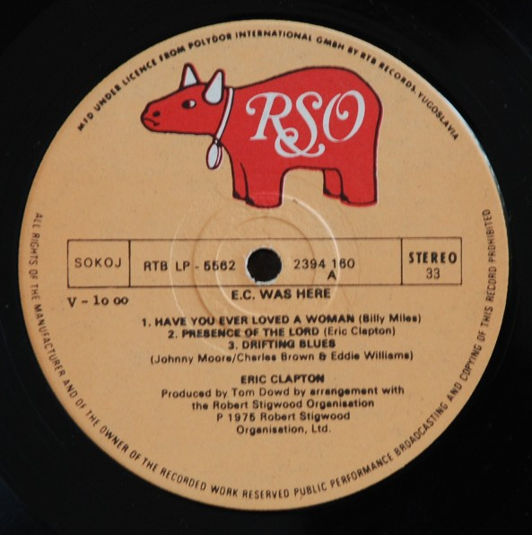 Eric Clapton - E.C. Was Here (LP, Album, RP)