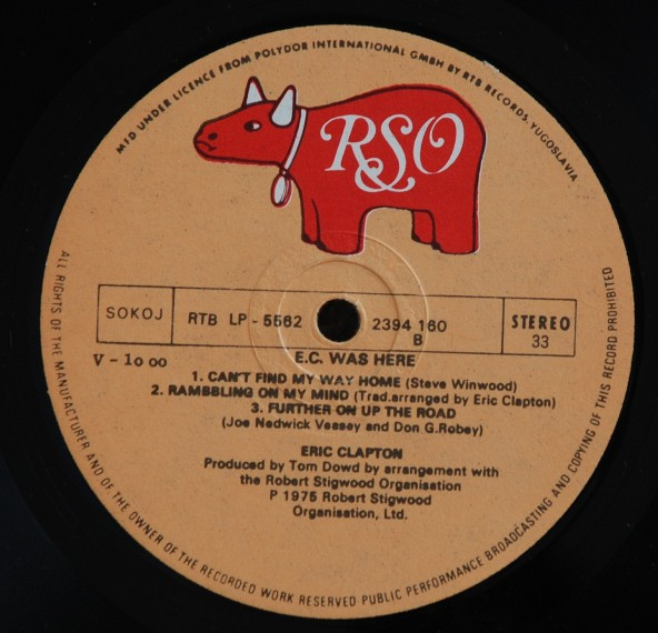 Eric Clapton - E.C. Was Here (LP, Album, RP)