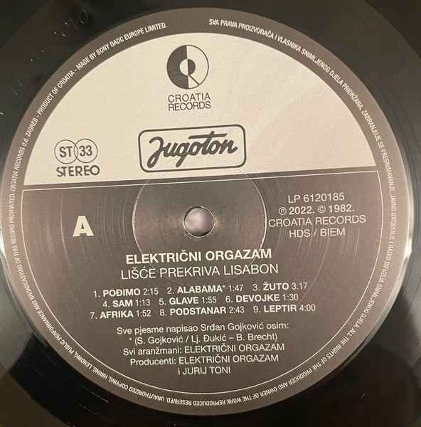 Električni Orgazam - Lišće Prekriva Lisabon (LP, Album, RE, RM)