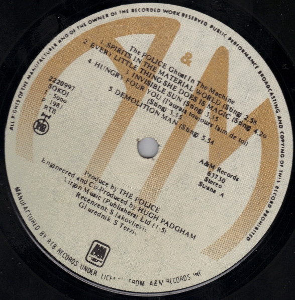 The Police - Ghost In The Machine (LP, Album)